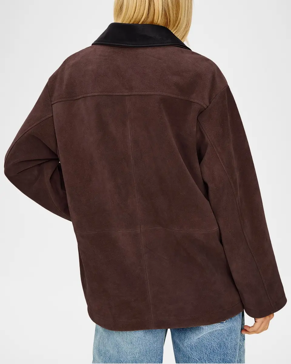 RAILS Jaxton Suede Contrast-Collar Jacket | Thumbnail 6