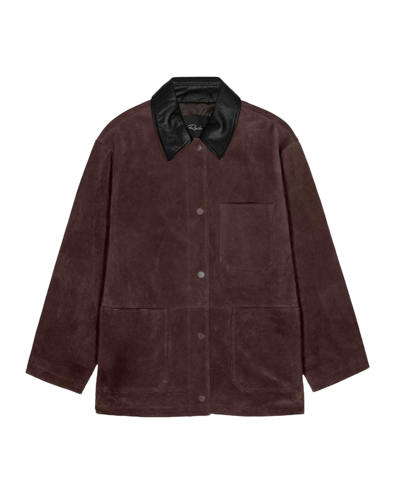 Jaxton Suede Contrast-Collar Jacket Jaxton Suede Contrast-Collar Jacket