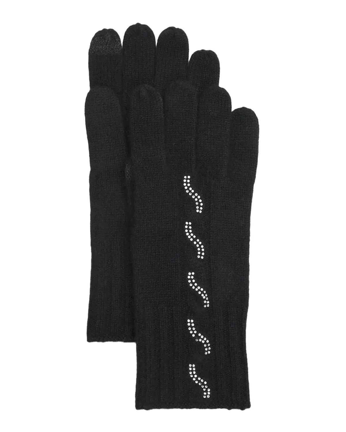 Embellished Cashmere Touchscreen Gloves Embellished Cashmere Touchscreen Gloves