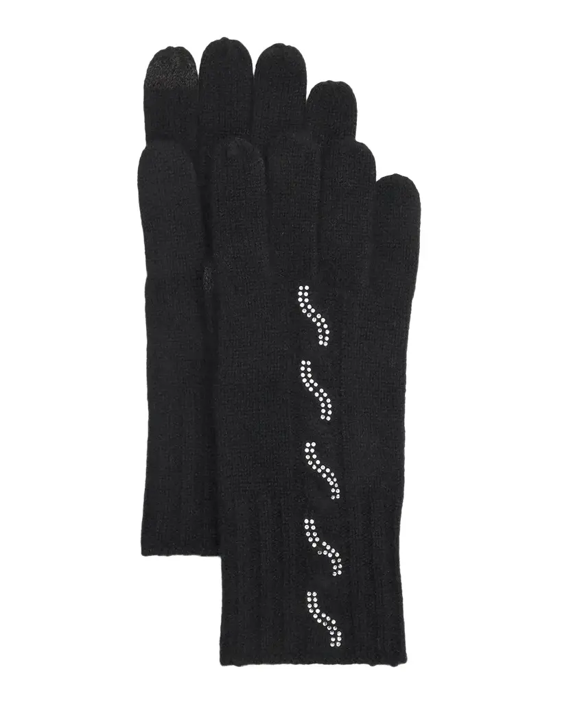 Embellished Cashmere Touchscreen Gloves Embellished Cashmere Touchscreen Gloves