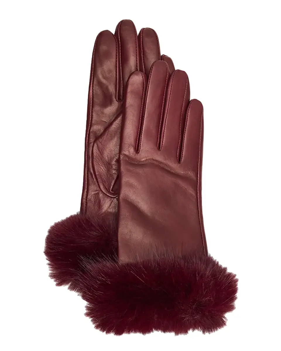 Sofia Cashmere Faux-Fur Leather Gloves | Thumbnail 2