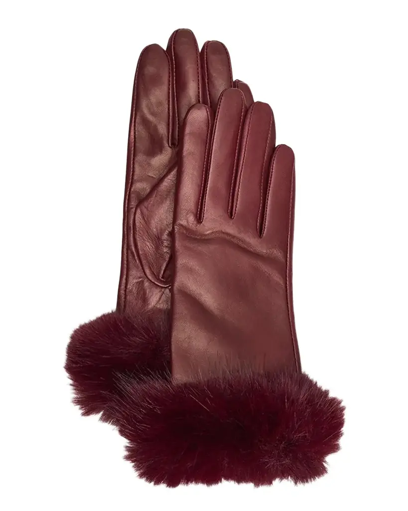 Faux-Fur Leather Gloves Faux-Fur Leather Gloves