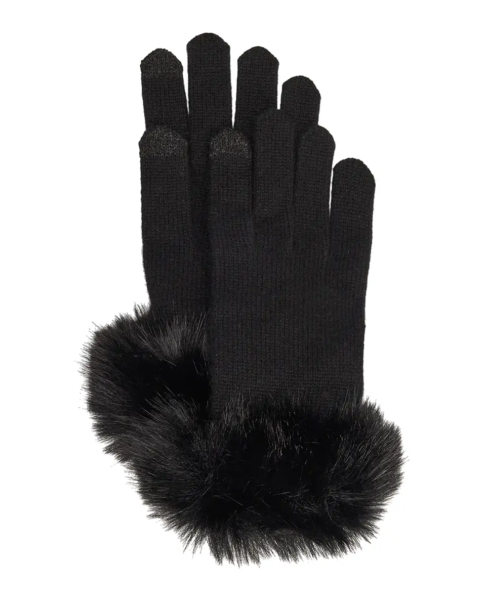Sofia Cashmere Touchscreen Cashmere & Faux Fur Gloves | Thumbnail 2 Sofia Cashmere Touchscreen Cashmere & Faux Fur Gloves | Thumbnail 2