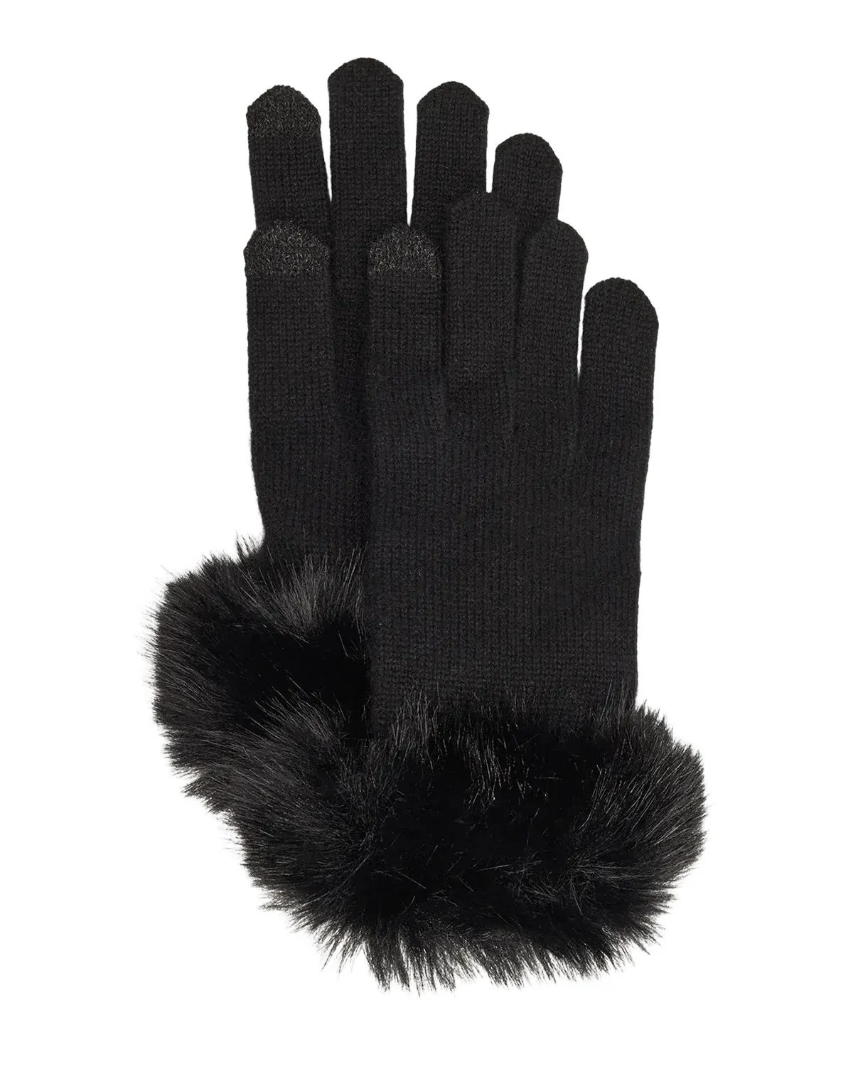 Touchscreen Cashmere & Faux Fur Gloves Touchscreen Cashmere & Faux Fur Gloves