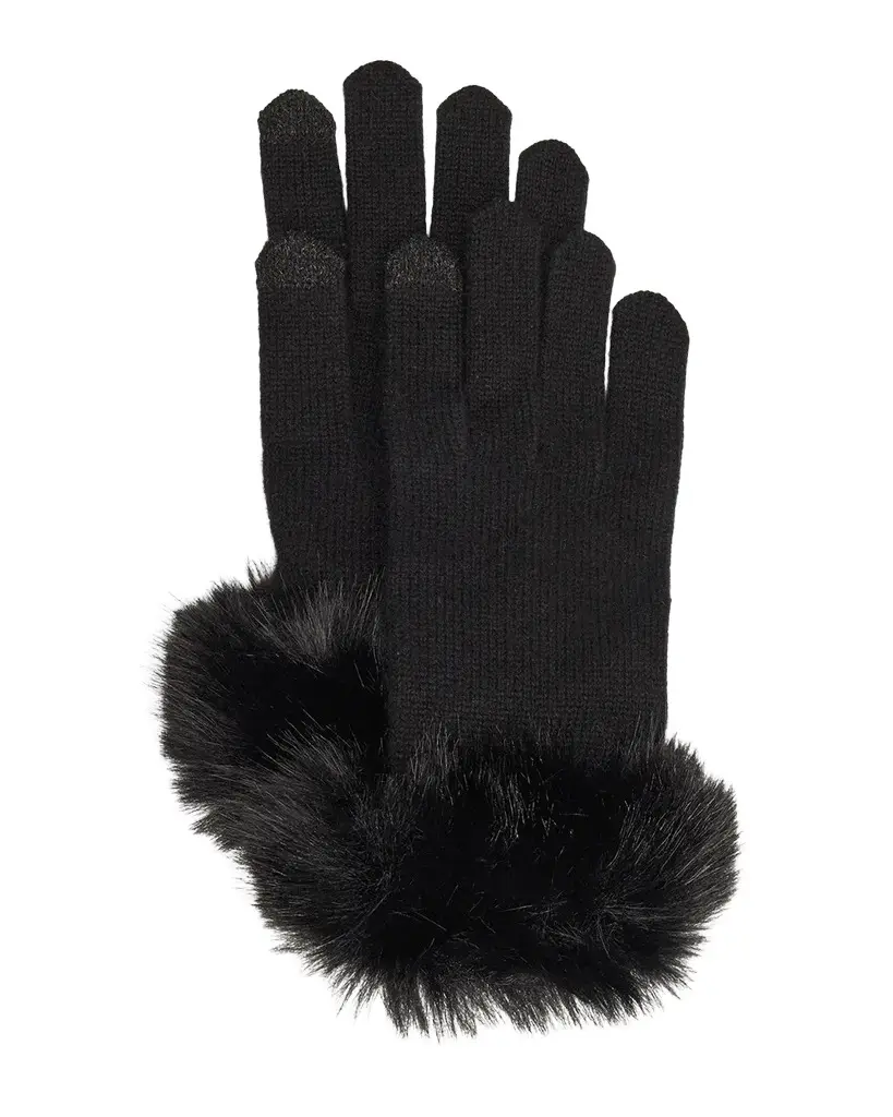Touchscreen Cashmere & Faux Fur Gloves Touchscreen Cashmere & Faux Fur Gloves