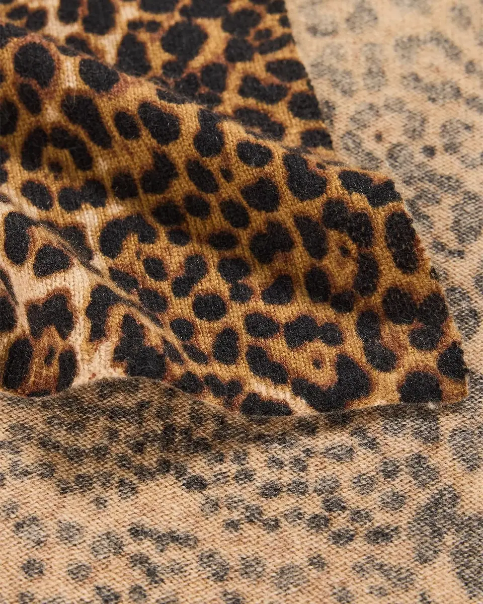 Sofia Cashmere Leopard-Print Cashmere Wrap | Thumbnail 4 Sofia Cashmere Leopard-Print Cashmere Wrap | Thumbnail 4