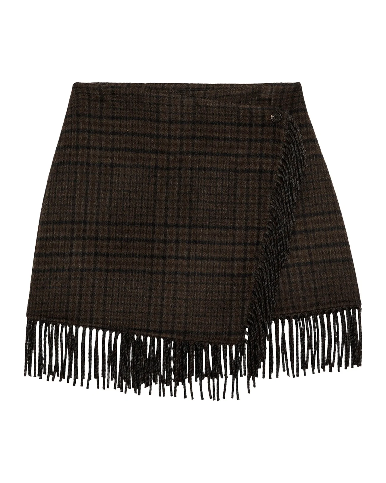 Vista Plaid Wool-Blend Mini Skirt