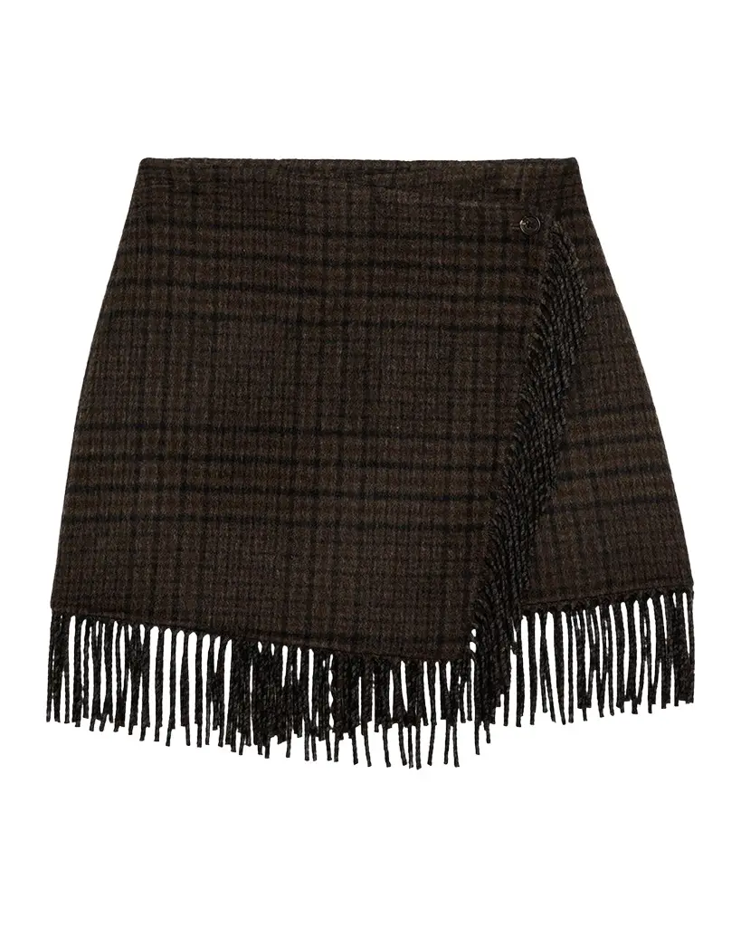 RAILS Vista Plaid Wool-Blend Mini Skirt