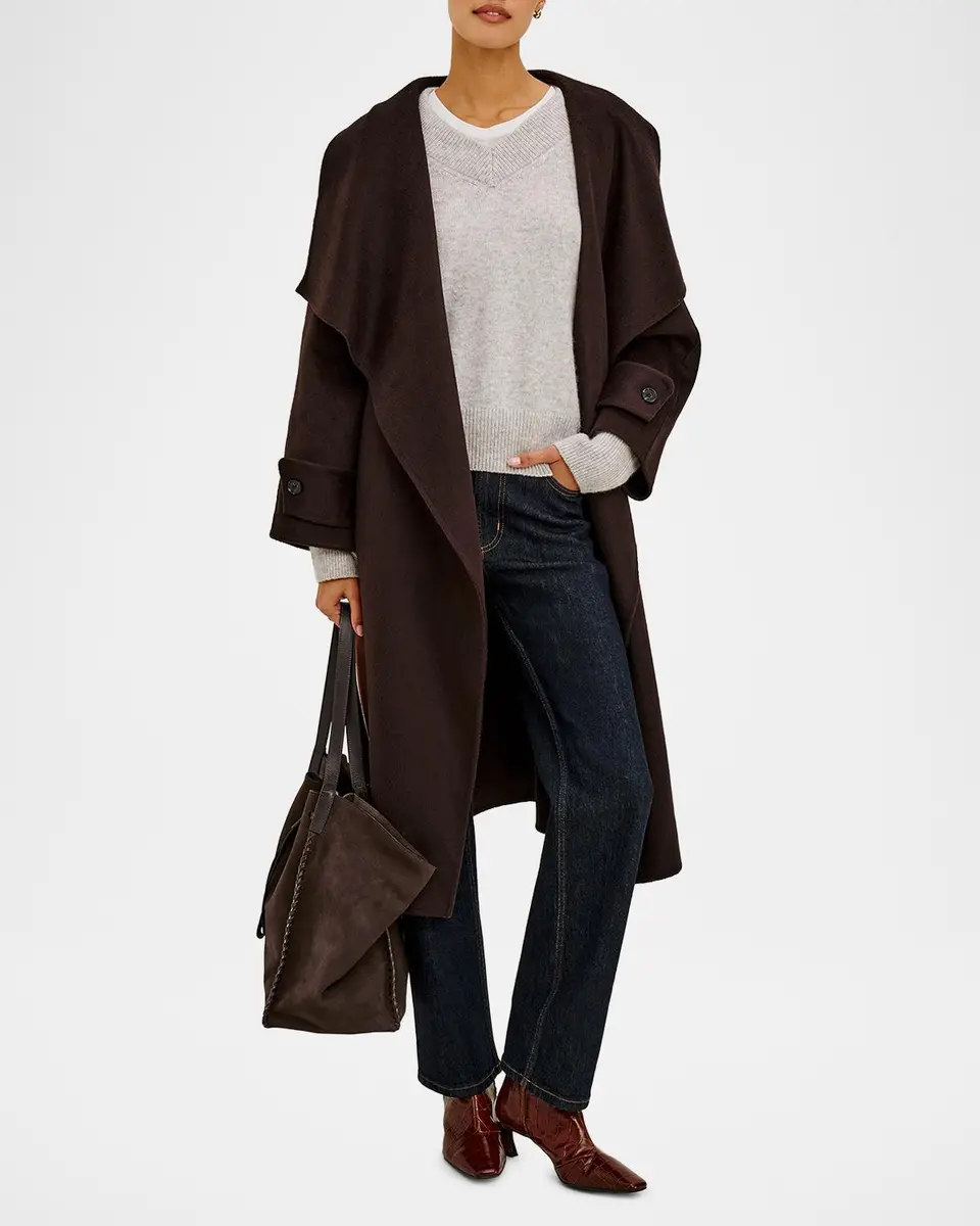 RAILS Celeste Tie-Waist Wool-Blend Coat | Thumbnail 4 RAILS Celeste Tie-Waist Wool-Blend Coat | Thumbnail 4