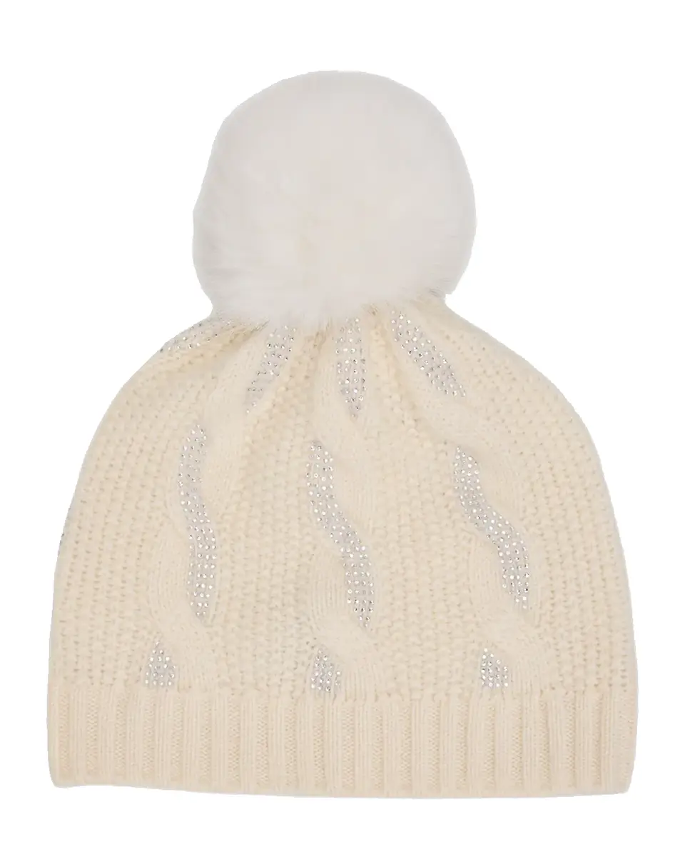 Sofia Cashmere Chunky Cable-Knit Cashmere Beanie | Thumbnail 2