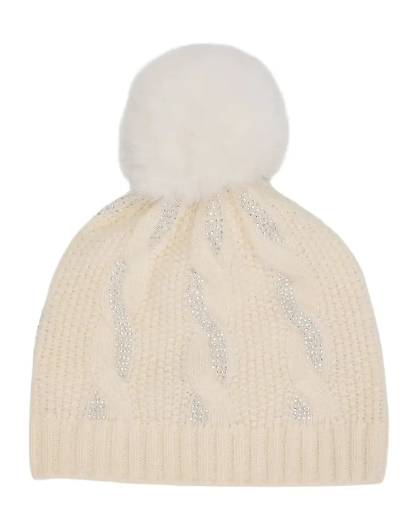 Sofia Cashmere Chunky Cable-Knit Cashmere Beanie