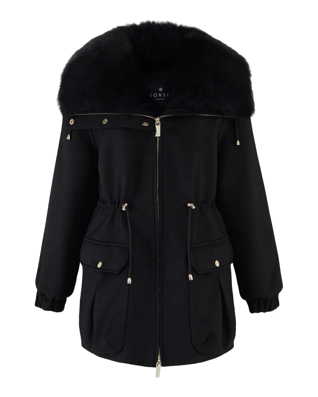 Jacket With Detachable Shearling Collar Jacket With Detachable Shearling Collar