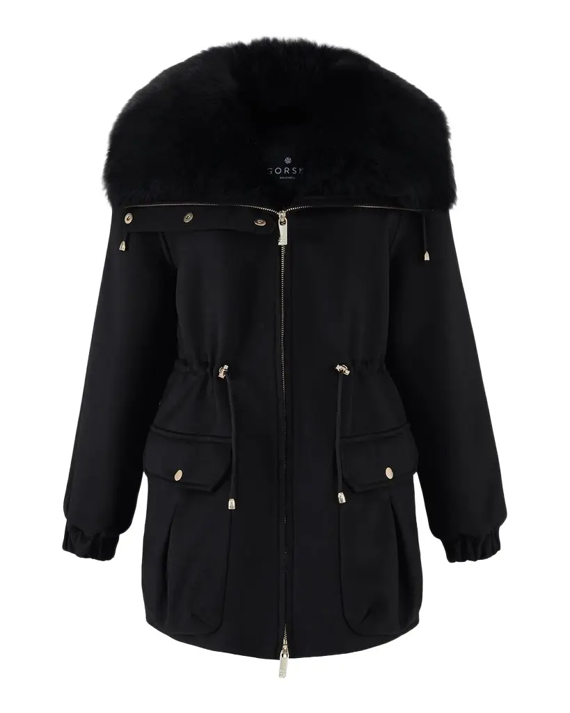 Jacket With Detachable Shearling Collar Jacket With Detachable Shearling Collar