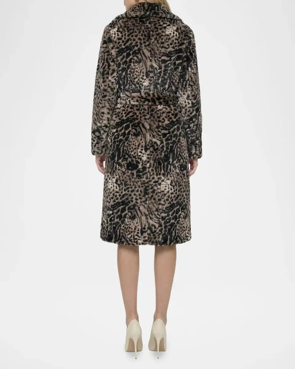 Gorski Reversible Select Animal-Print Shearling Coat w/ Belt | Thumbnail 3 Gorski Reversible Select Animal-Print Shearling Coat w/ Belt | Thumbnail 3