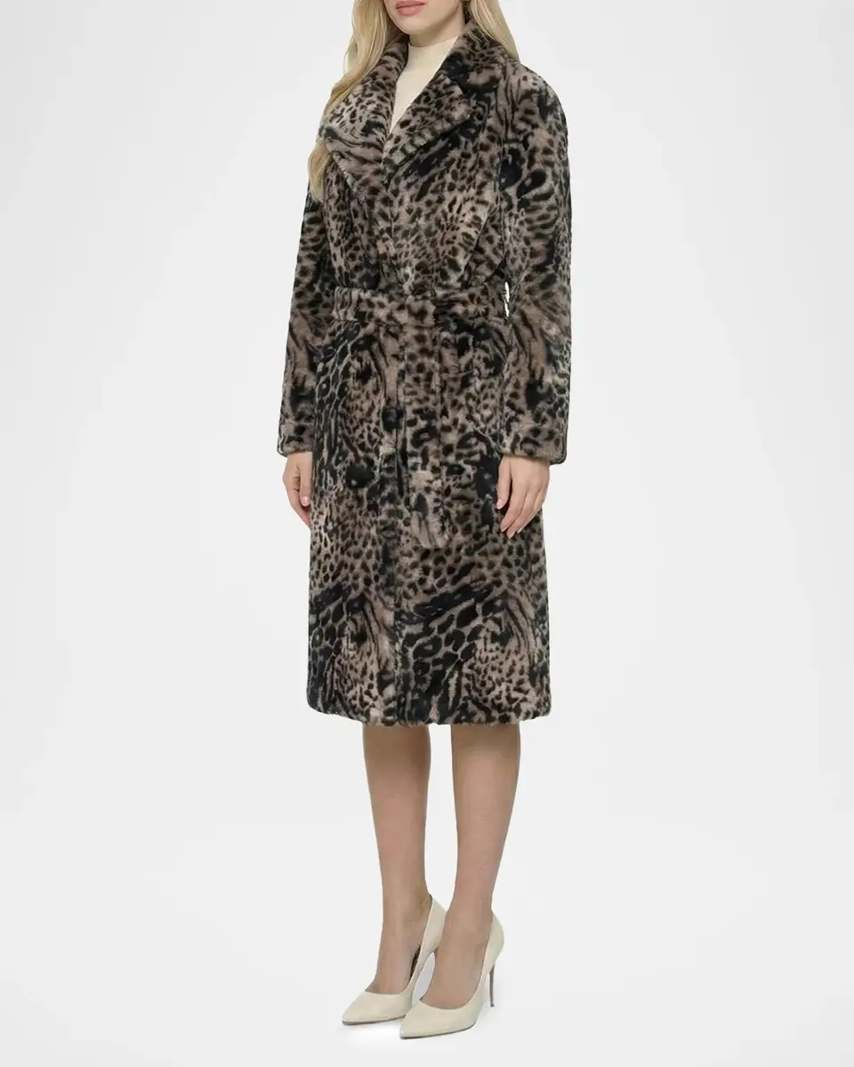 Gorski Reversible Select Animal-Print Shearling Coat w/ Belt | Thumbnail 4 Gorski Reversible Select Animal-Print Shearling Coat w/ Belt | Thumbnail 4