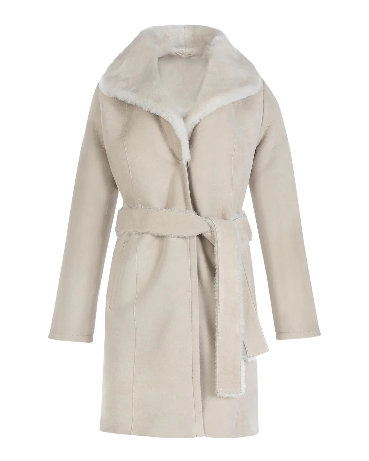 Belted Merino Shearling Coat Belted Merino Shearling Coat