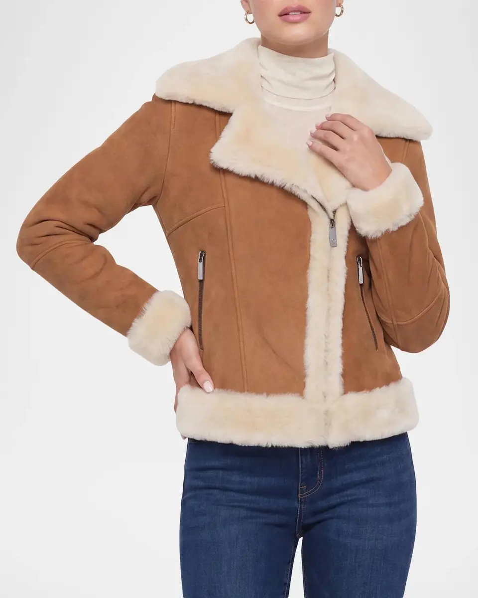 Gorski Merino Shearling Moto Jacket | Thumbnail 4 Gorski Merino Shearling Moto Jacket | Thumbnail 4