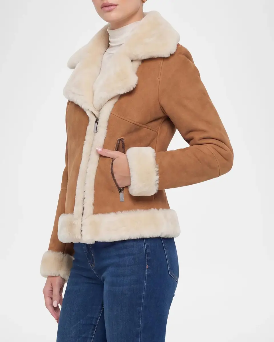 Gorski Merino Shearling Moto Jacket | Thumbnail 5 Gorski Merino Shearling Moto Jacket | Thumbnail 5