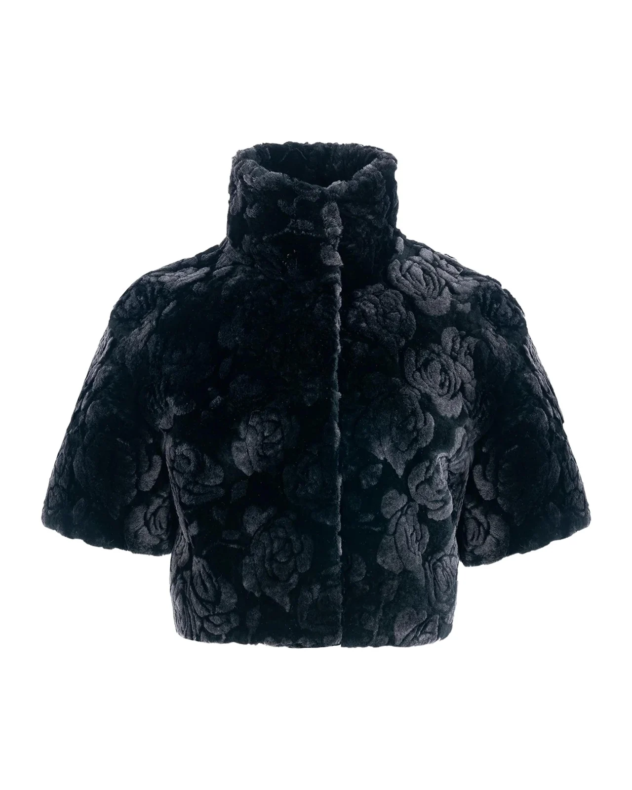 Select Rose-Print Shearling Bolero