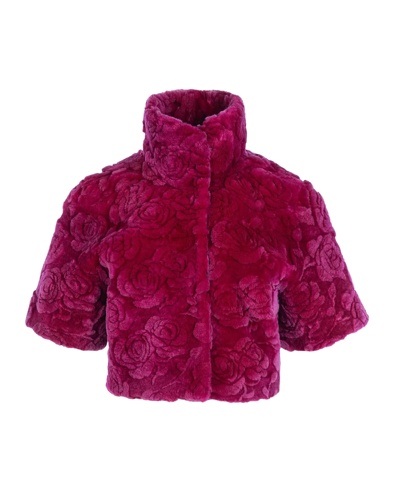 Select Rose-Print Shearling Bolero
