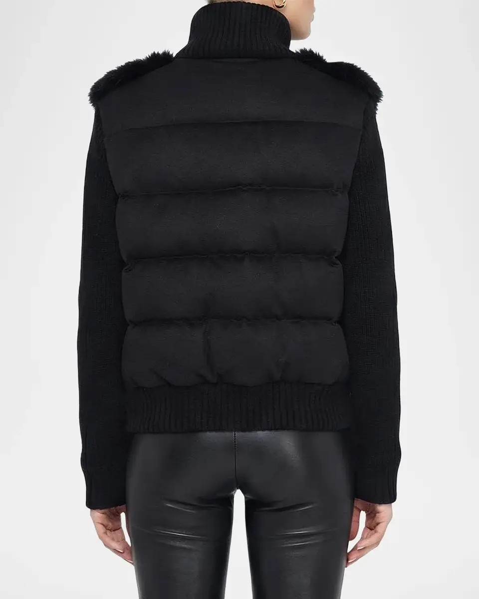 Gorski Shearling-Front Mixed Media Jacket | Thumbnail 3 Gorski Shearling-Front Mixed Media Jacket | Thumbnail 3