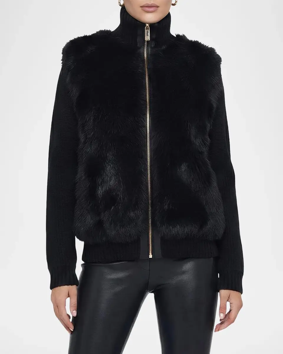 Gorski Shearling-Front Mixed Media Jacket | Thumbnail 4 Gorski Shearling-Front Mixed Media Jacket | Thumbnail 4