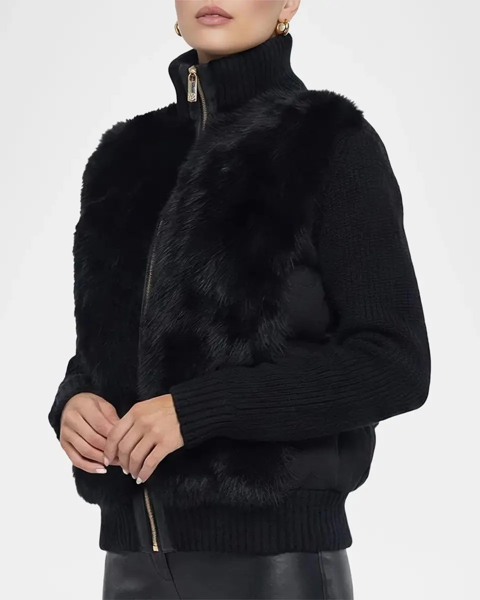 Gorski Shearling-Front Mixed Media Jacket | Thumbnail 5 Gorski Shearling-Front Mixed Media Jacket | Thumbnail 5