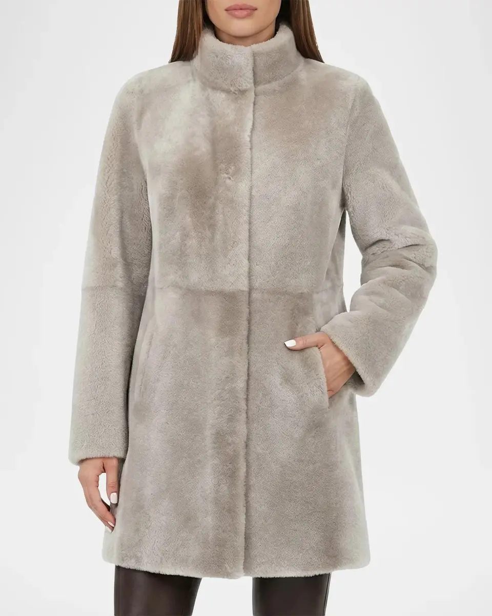 Gorski Merino Lamb Shearling Stroller Coat | Thumbnail 4 Gorski Merino Lamb Shearling Stroller Coat | Thumbnail 4