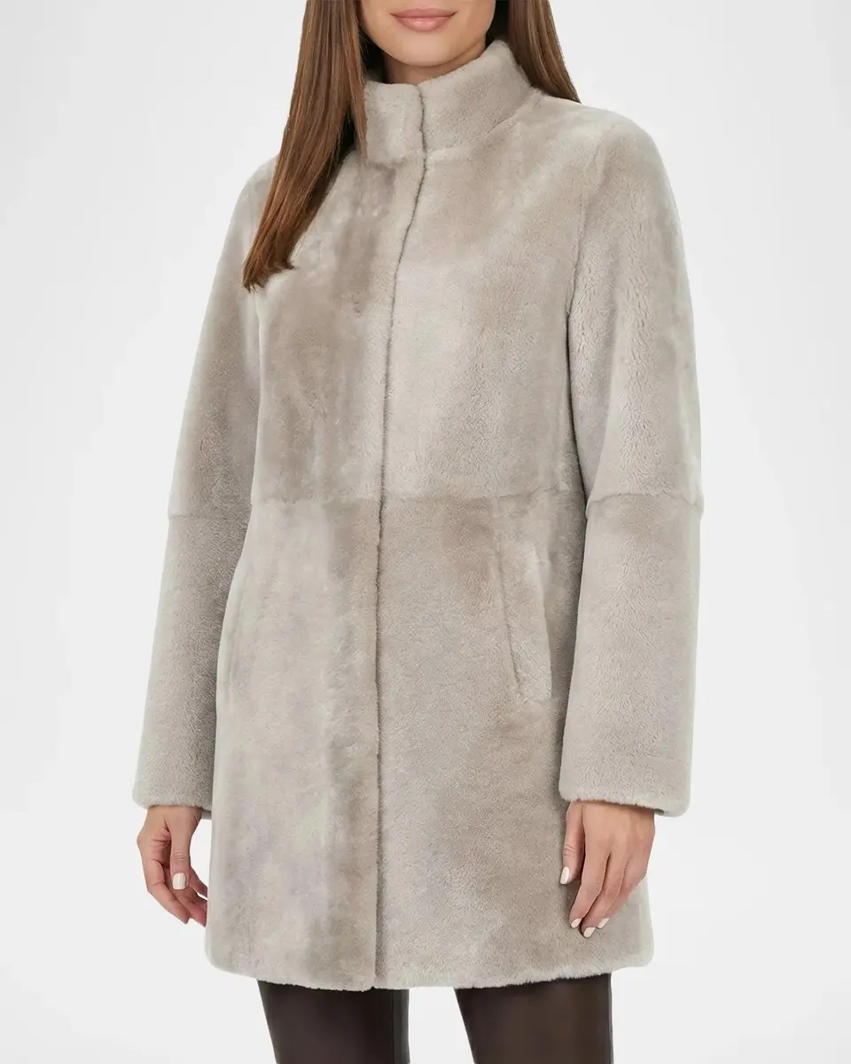 Gorski Merino Lamb Shearling Stroller Coat | Thumbnail 5 Gorski Merino Lamb Shearling Stroller Coat | Thumbnail 5