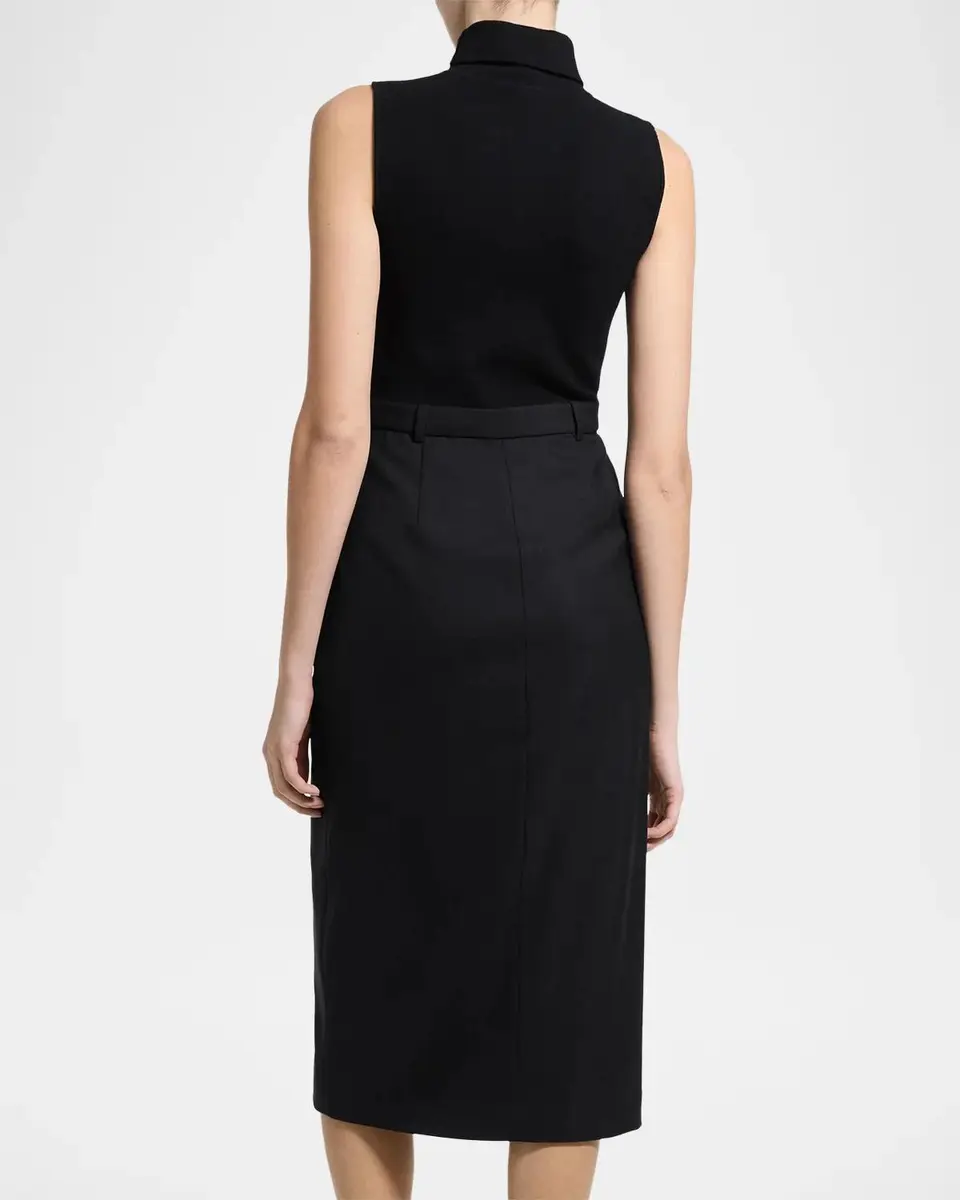 Theory Funnel-Neck Combo Midi Dress | Thumbnail 3 Theory Funnel-Neck Combo Midi Dress | Thumbnail 3