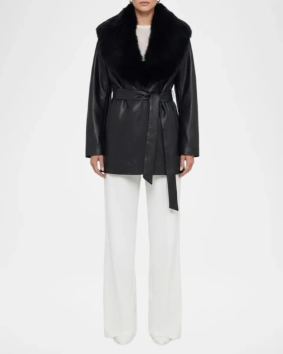 Gorski Nappa Leather Jacket w/ Shearling Collar | Thumbnail 2 Gorski Nappa Leather Jacket w/ Shearling Collar | Thumbnail 2