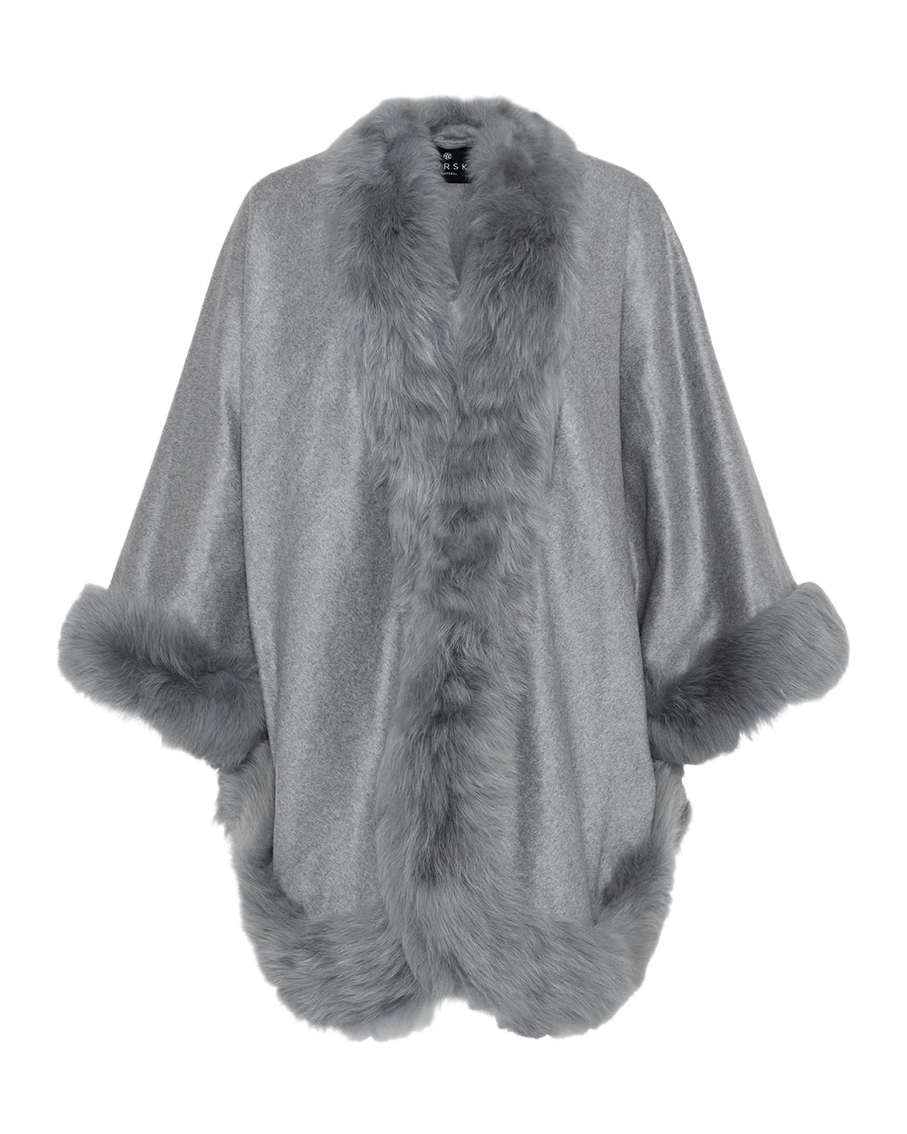 Shearling-Trim Cashmere Cape Shearling-Trim Cashmere Cape
