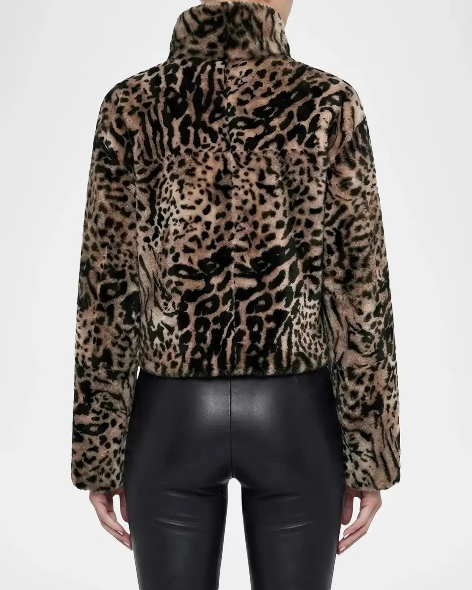 Gorski Select Animal-Print Shearling Zip Jacket | Thumbnail 3 Gorski Select Animal-Print Shearling Zip Jacket | Thumbnail 3