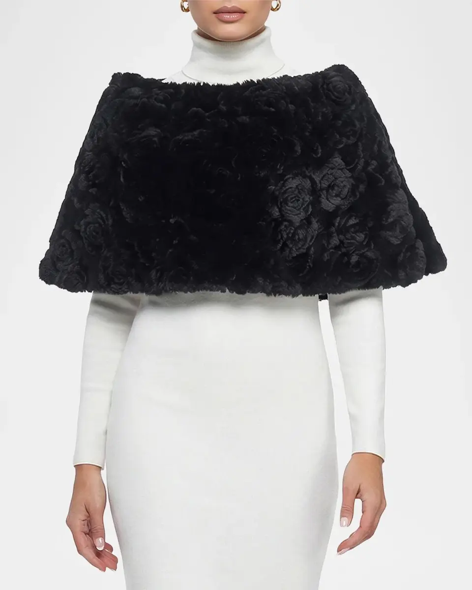 Gorski Select Rose-Cut Lamb Shearling Capelet | Thumbnail 4