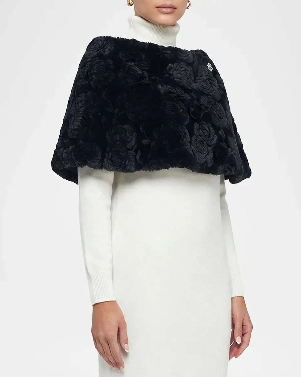 Gorski Select Rose-Cut Lamb Shearling Capelet | Thumbnail 5