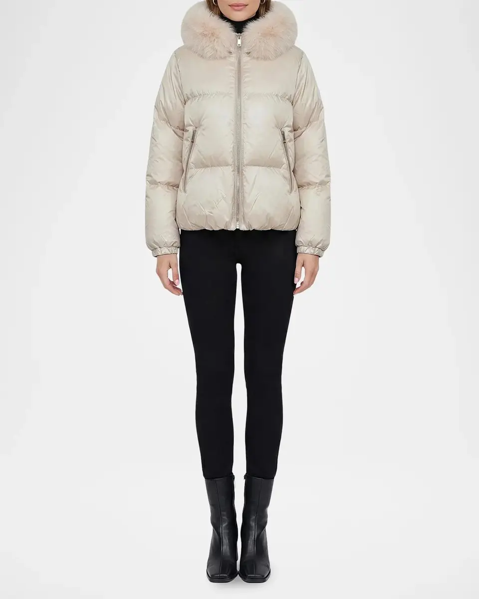 Gorski Apres-Ski Horizontal Jacket with Detachable Shearling Trim | Thumbnail 2