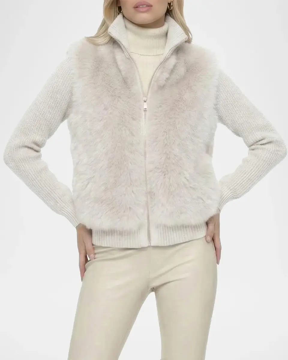 Gorski Shearling-Front Mixed Media Jacket | Thumbnail 4 Gorski Shearling-Front Mixed Media Jacket | Thumbnail 4