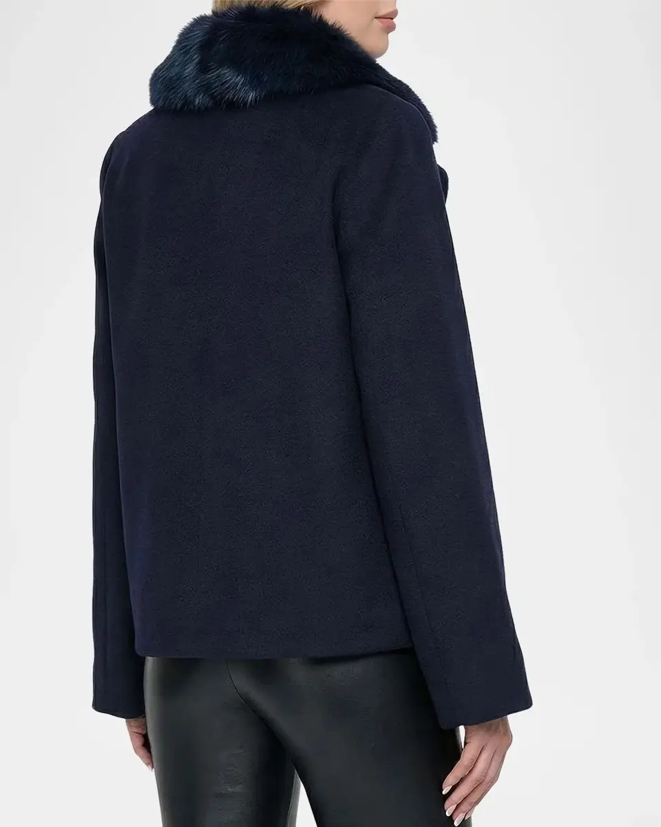 Gorski Wool Jacket with Shearling Front and Collar | Thumbnail 5 Gorski Wool Jacket with Shearling Front and Collar | Thumbnail 5