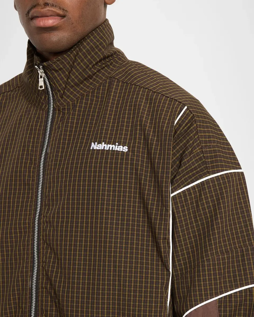 Nahmias Men's Grid Warm Up Drop Shoulder Jacket | Thumbnail 5 Nahmias Men's Grid Warm Up Drop Shoulder Jacket | Thumbnail 5