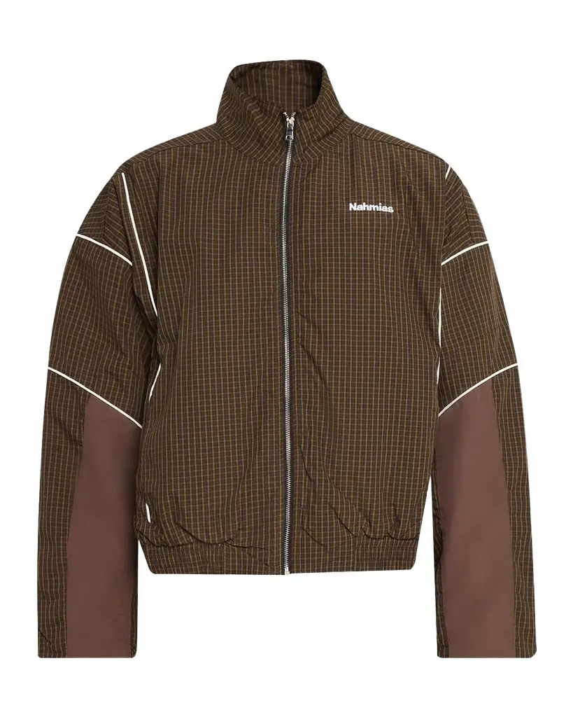 Nahmias Men's Grid Warm Up Drop Shoulder Jacket