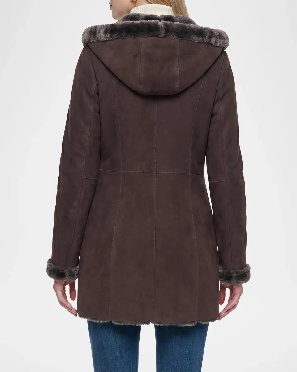 Gorski Hooded Merino Shearling Parka with Whipstitch | Thumbnail 3 Gorski Hooded Merino Shearling Parka with Whipstitch | Thumbnail 3