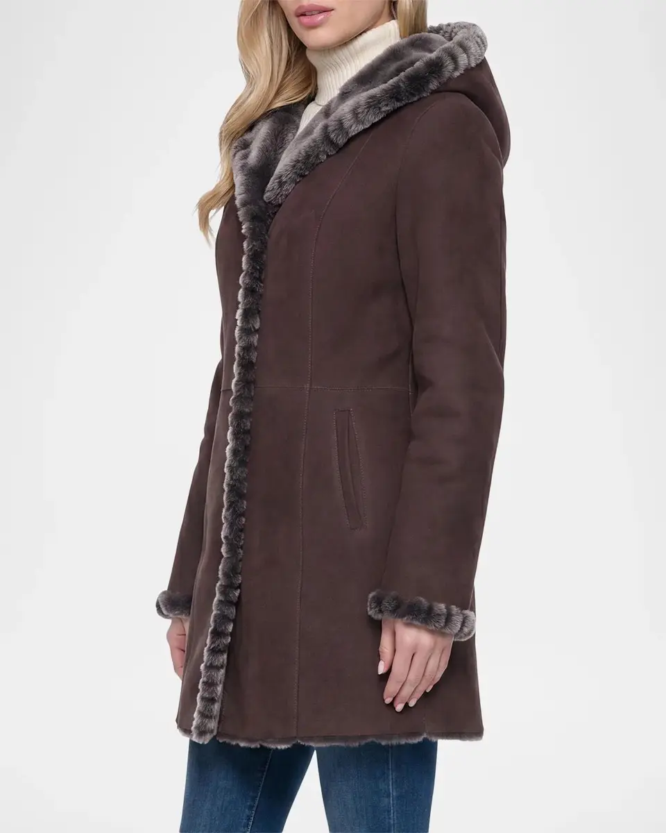 Gorski Hooded Merino Shearling Parka with Whipstitch | Thumbnail 5 Gorski Hooded Merino Shearling Parka with Whipstitch | Thumbnail 5