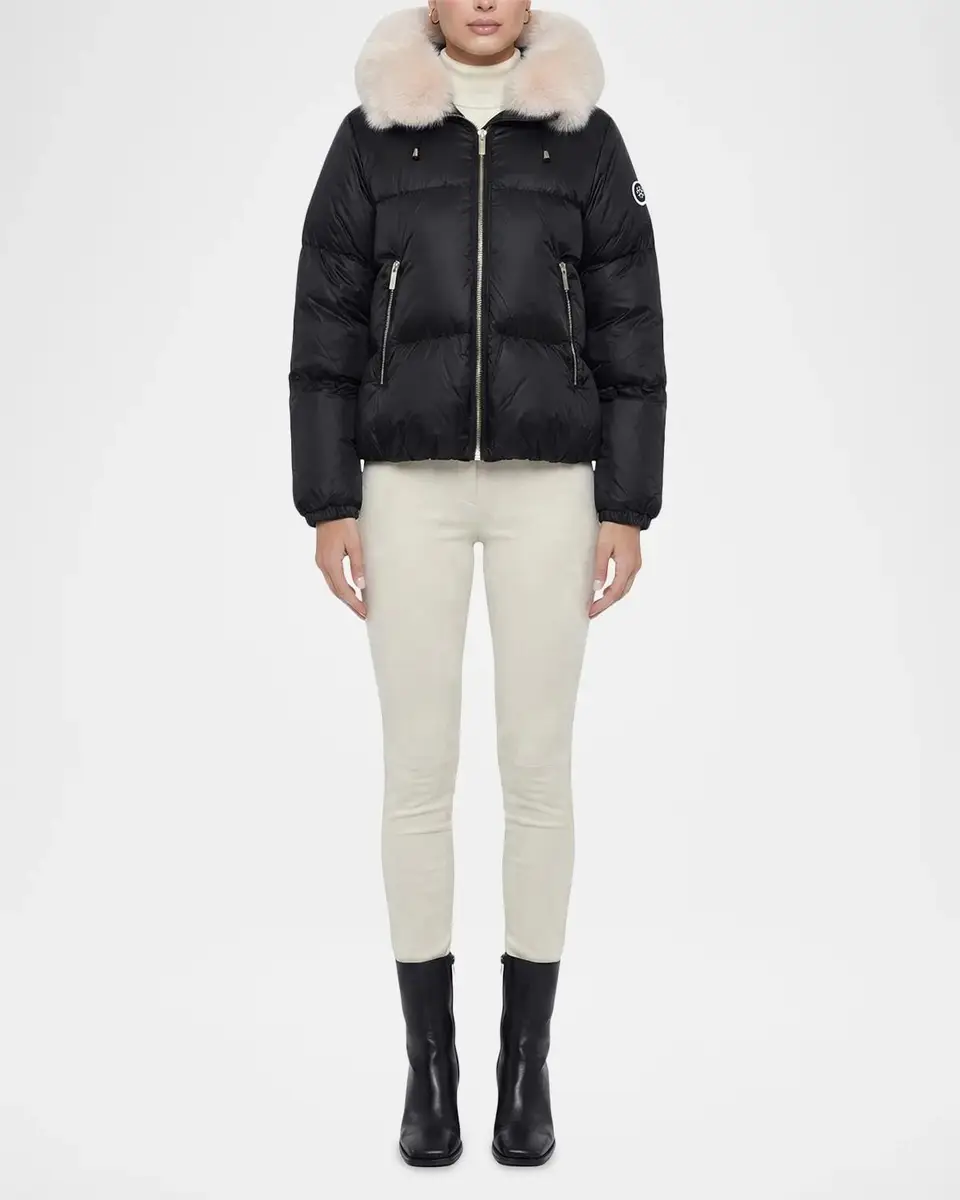 Gorski Apres-Ski Horizontal Jacket with Detachable Shearling Trim | Thumbnail 2 Gorski Apres-Ski Horizontal Jacket with Detachable Shearling Trim | Thumbnail 2