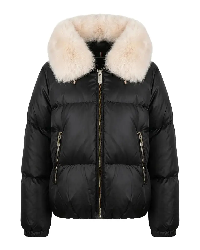Gorski Apres-Ski Horizontal Jacket with Detachable Shearling Trim