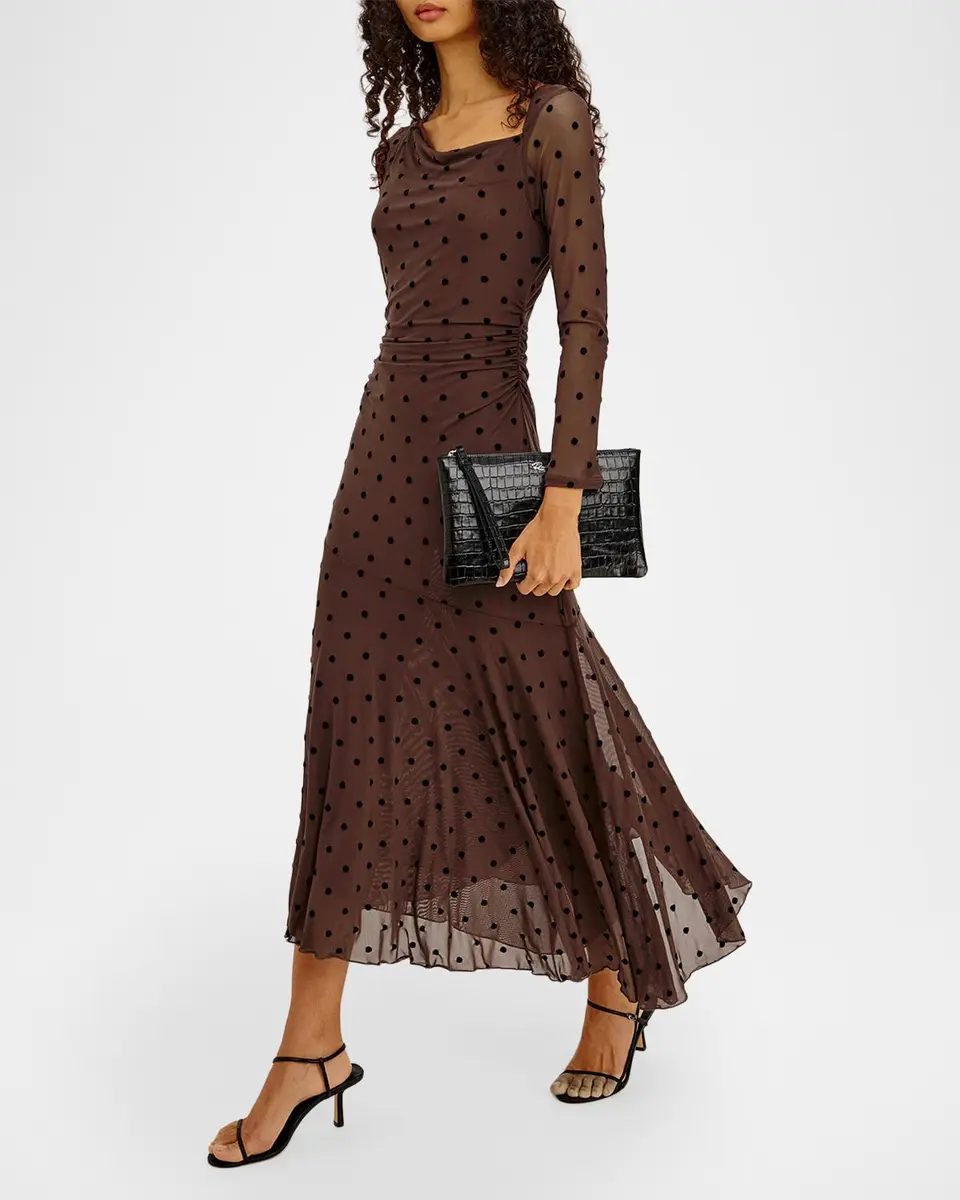 RAILS Cambria Polka-Dot Mesh Midi Dress | Thumbnail 4 RAILS Cambria Polka-Dot Mesh Midi Dress | Thumbnail 4