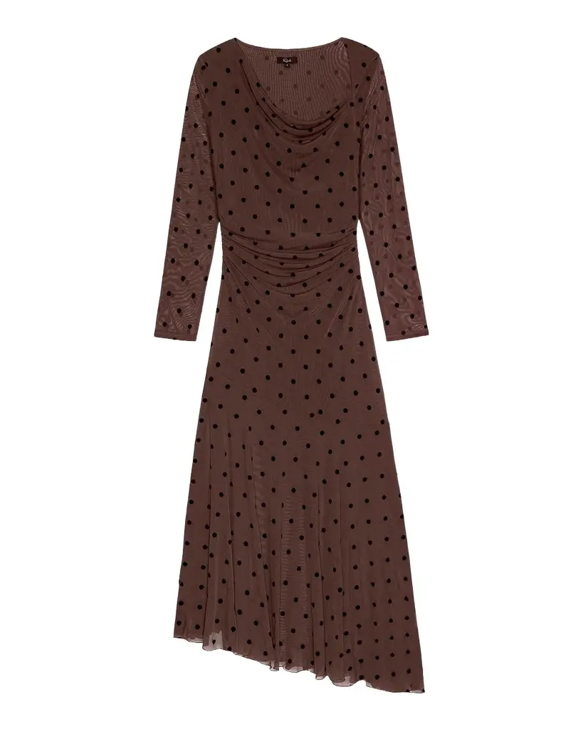 Cambria Polka-Dot Mesh Midi Dress Cambria Polka-Dot Mesh Midi Dress