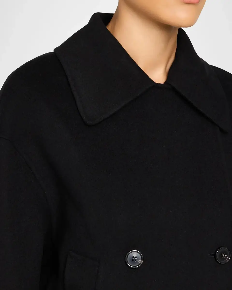 Theory Double-Breasted Wool-Cashmere Short Pea Coat | Thumbnail 5
