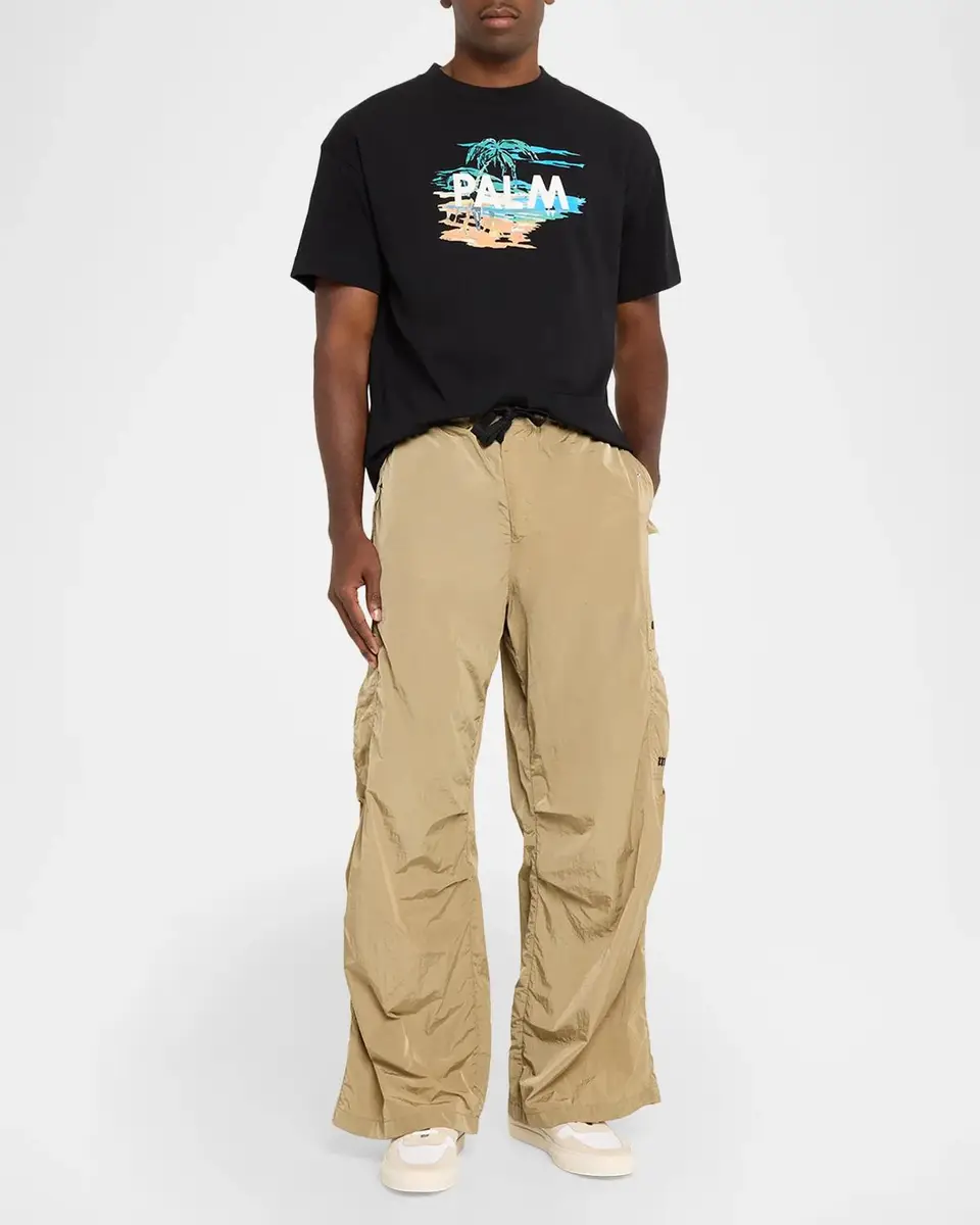 Palm Angels Men's Beach Graphic Cotton T-Shirt | Thumbnail 2 Palm Angels Men's Beach Graphic Cotton T-Shirt | Thumbnail 2