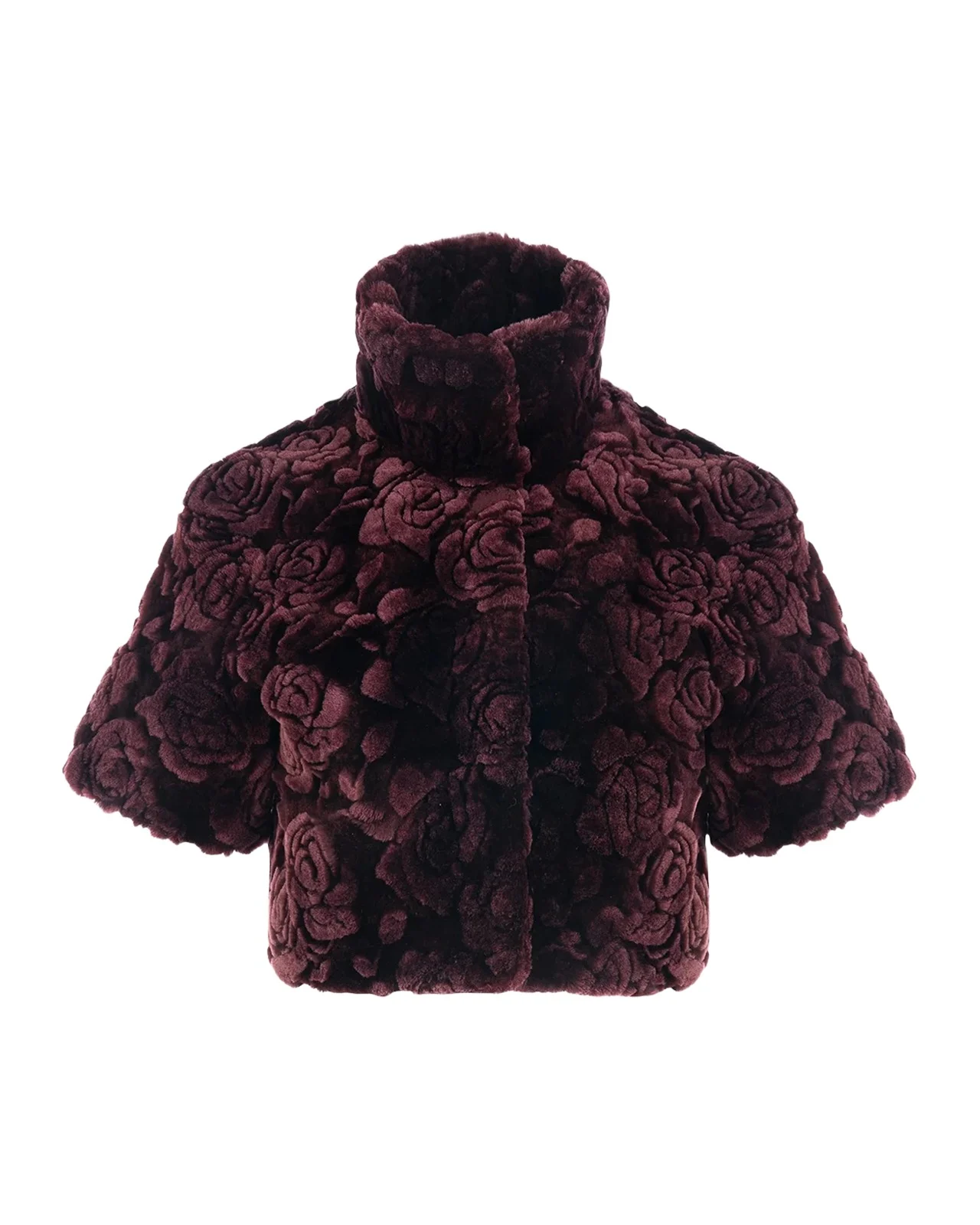 Select Rose-Print Shearling Bolero Select Rose-Print Shearling Bolero