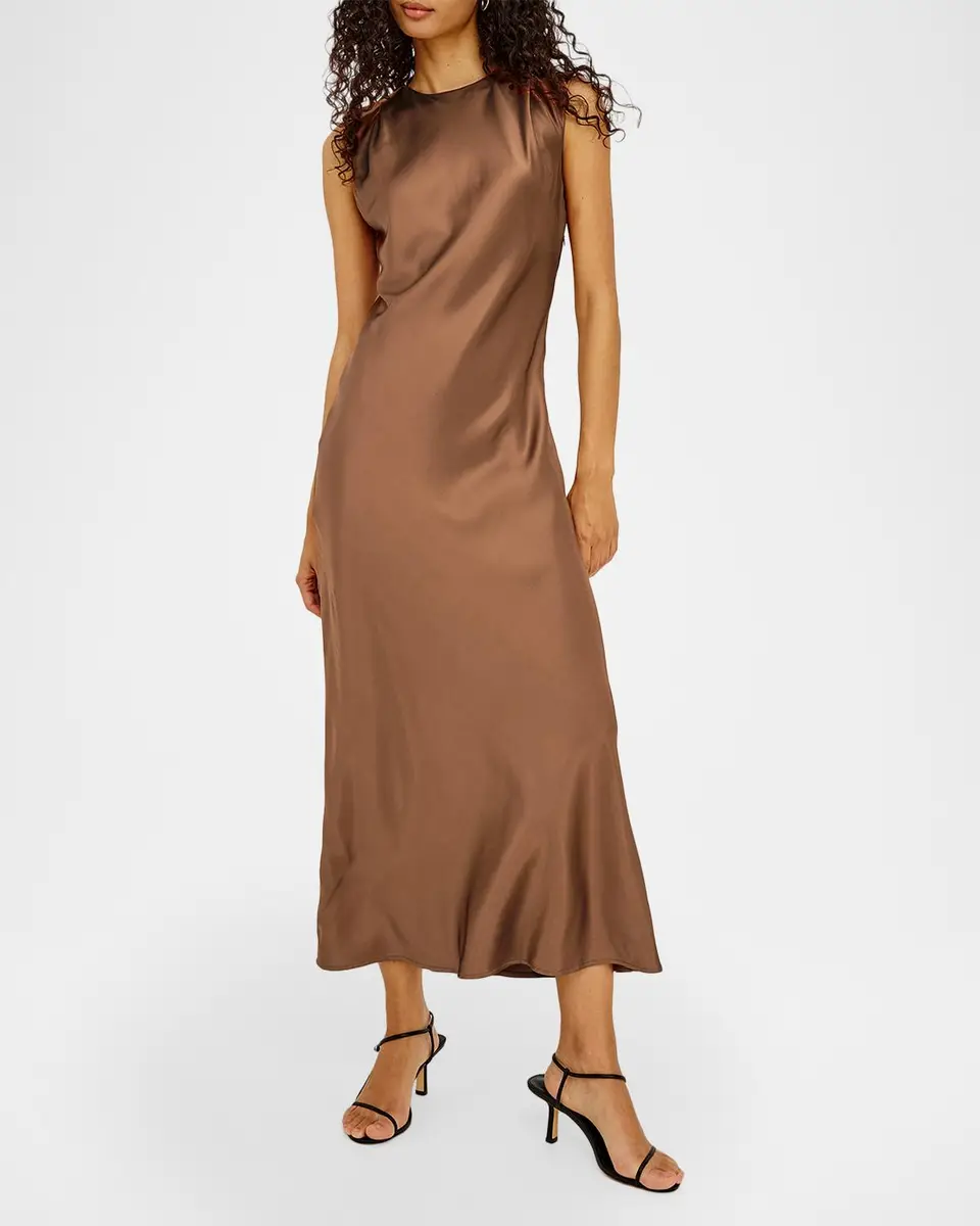 RAILS Mira Satin A-Line Midi Dress | Thumbnail 2 RAILS Mira Satin A-Line Midi Dress | Thumbnail 2